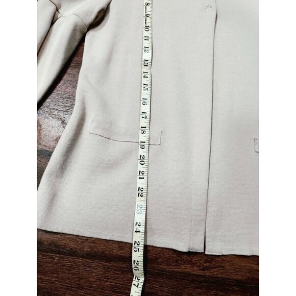 NWT Maria Bellentani Bell Sleeve Two-Button Front Cardigan Beige M - Picture 12 of 14